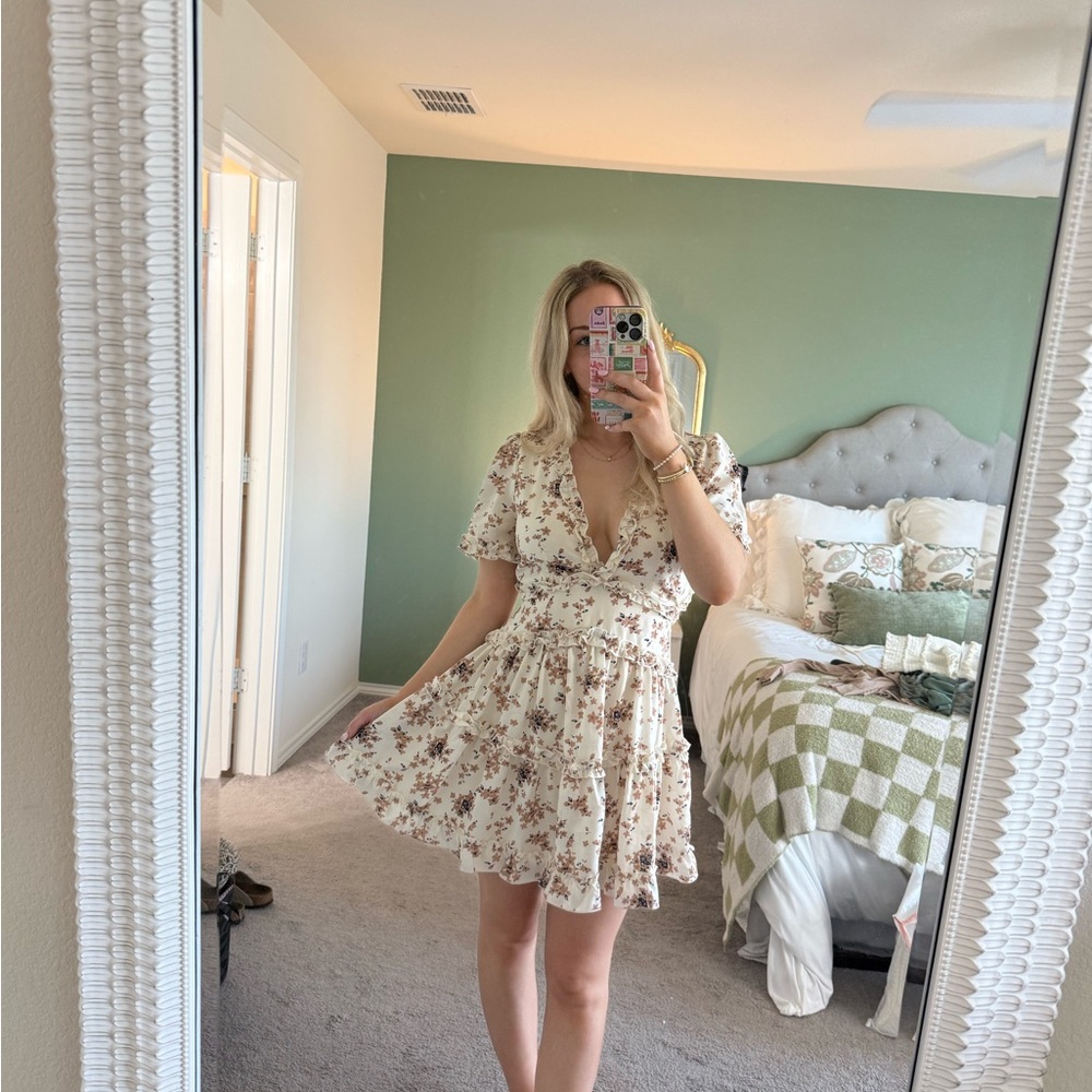 Floral V-Neck Dress